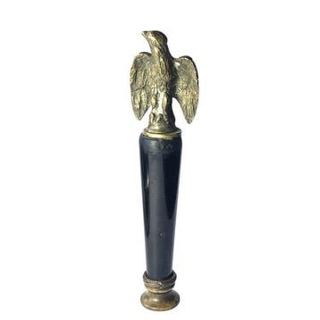 Antique European Wax Seal Stamp with Imperial Eagle Finial –