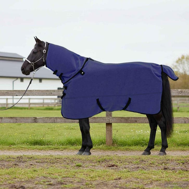 vidaXL Paardendeken Marineblauw 135 cm Polyester, Animaux & Accessoires, Chevaux & Poneys | Autres trucs de cheval, Envoi