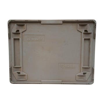 Magazijnbak 800x600x420 mm grijs pp gebruikt, Ophalen of Verzenden