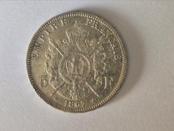 Frankrijk. Napoléon III. 5 Francs 1867-A, Paris (Zonder