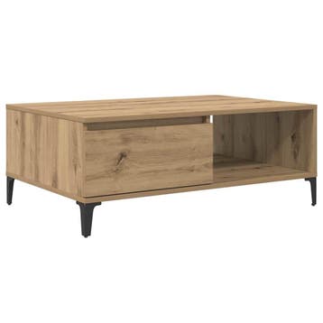 Salontafel Eiken 90x60cm | 36% Korting Retour Deal, Huis en Inrichting, Tafels | Salontafels, 50 tot 100 cm, Verzenden, Nieuw