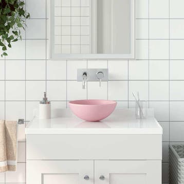 vidaXL Wastafel rond keramiek matroze, Verzenden, Nieuw