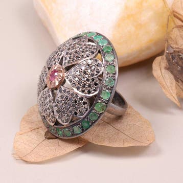 Zonder minimumprijs - Ring Bloemenstijl ring | Roze robijn, Handtassen en Accessoires, Nieuw