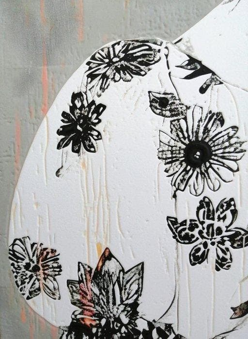 Tactile art - La Dama Bianca, Antiek en Kunst, Kunst | Designobjecten