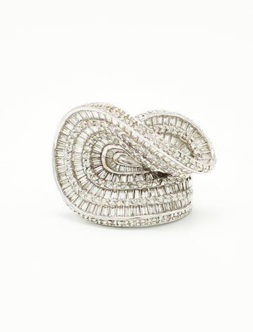 Ring - 18 karaat Witgoud Diamant (Natuurlijk), Handtassen en Accessoires, Nieuw