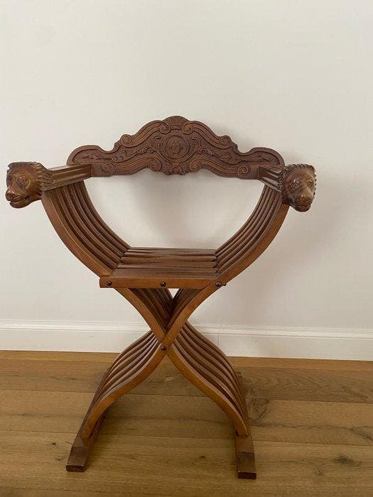 Chaise pliante - Noyer, Antiquités & Art, Antiquités | Autres Antiquités
