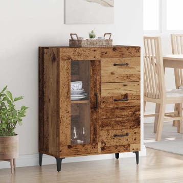 vidaXL Dressoir Oud Hout 69,5 x 34 x 90 cm Geengineerd Hout, Verzenden