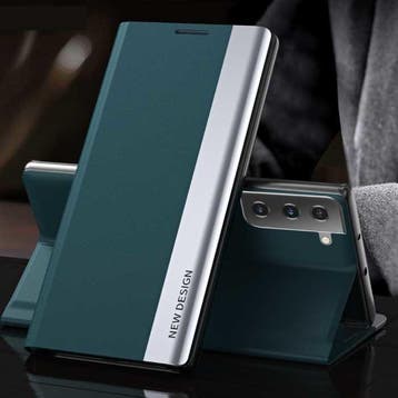 Samsung S20 Magnetische Flip Case - Luxe Hoesje Cover Groen, Verzenden, Nieuw