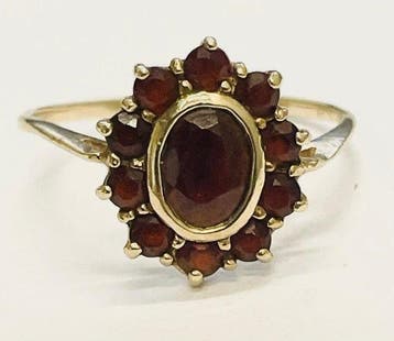 Sans prix de réserve - Bague - 8 carats Or jaune Grenat -