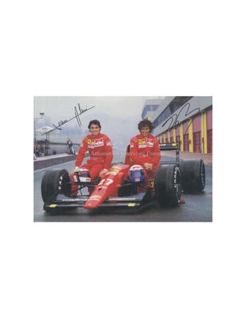 FERRARI 642 JEAN ALESI - ALAIN PROST ANSICHTKAART, Ophalen of Verzenden
