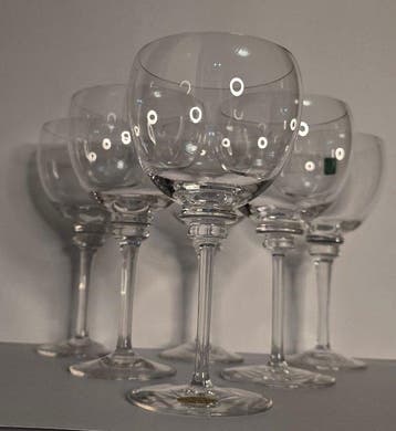 Val Saint Lambert - Wijnglas (6) - Val dagelijks - Kristal, Antiek en Kunst