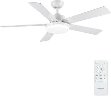 Plafondventilator 132cm Wit | Retour deal -41% | Sla nu toe, Verzenden, Ventilator met afstandsbediening, Zo goed als nieuw, Plafondventilator
