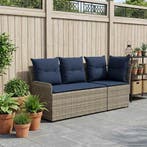 vidaXL Tuinstoel met Armleuning en Hoekbank met kussen 2, Tuin en Terras, Verzenden, Nieuw