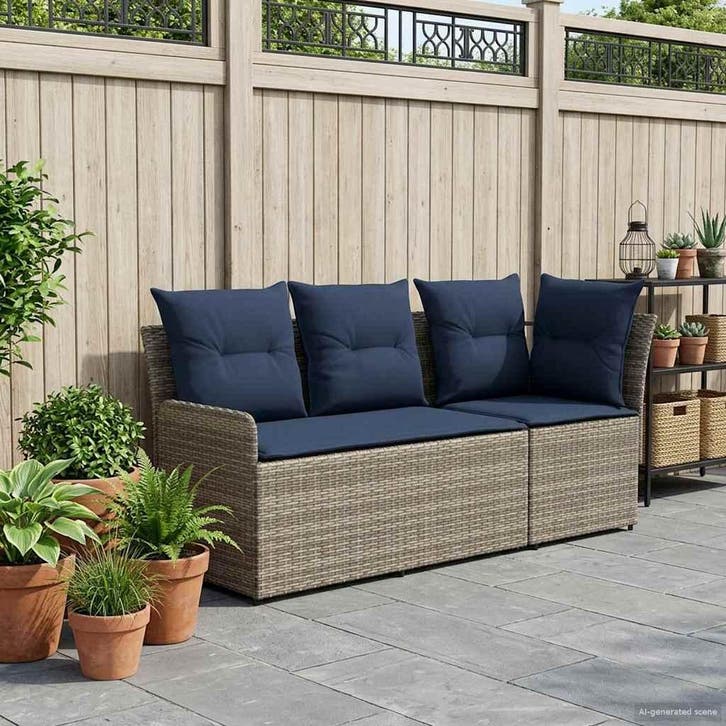 vidaXL Tuinstoel met Armleuning en Hoekbank met kussen 2, Jardin & Terrasse, Ensembles de jardin, Envoi