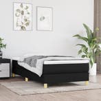 vidaXL Boxspring bed 80x200 cm stof zwart, Verzenden