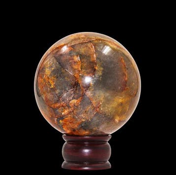 Rare sphère en quartz doré himalayen de 1,9 kg – boule