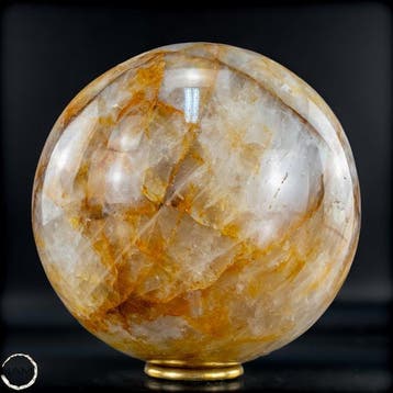 Zeldzaam natuurlijk gouden healer-kwarts Sphere, Brazilië-, Nieuw