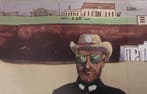 Saul Steinberg - Grande lithographie, double page, extraite, Antiek en Kunst
