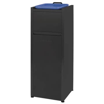 Afvalbak | RVS | Zwart | 110L | Duwdeksel |, Verzenden, Nieuw in verpakking