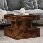 vidaXL Salontafel met metalen poten 50x50x40 cm gerookt, Verzenden