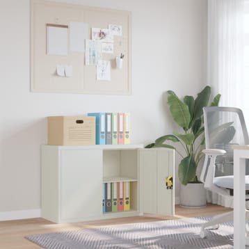 vidaXL Archiefkast 90x40x70 cm staal lichtgrijs, Verzenden, Nieuw