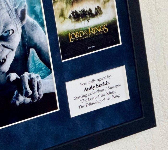 Lord of the Rings - Andy Serkis (Gollum) Premium Framed,, Collections, Cinéma & Télévision