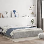 vidaXL Bedframe met lades bewerkt hout betongrijs 160x200 cm, Huis en Inrichting, Slaapkamer | Bedden, Verzenden, Nieuw