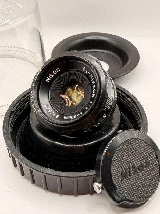 Nikon Nikon EL-Nikkor 50mm f/4 Enlarging Lens – Made in, Verzamelen, Foto-apparatuur en Filmapparatuur