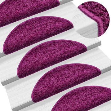 vidaXL Trapmatten 15 st 56x17x3 cm Violet Halfrond, Verzenden, Nieuw