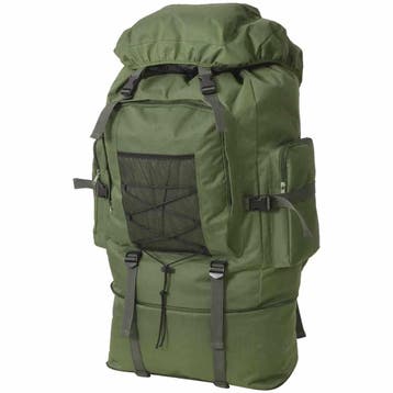 vidaXL Rugzak legerstijl XXL 100 L groen, Verzenden