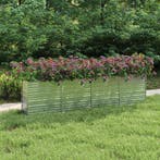 vidaXL Plantenbak verhoogd 320x40x77 cm gegalvaniseerd staal, Verzenden