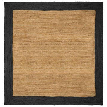 vidaXL Gebied Tapijt Donkergrijs 300 x 300 cm Jute, Verzenden, Nieuw