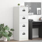 vidaXL Bestandkast 2 pcs Wit 44 x 50 x 139 cm Koudgewalst, Verzenden, Nieuw