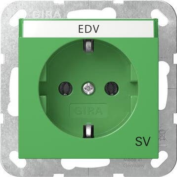 Gira Système 55 Prise De Courant SCHUKO Sécurisée Verte -, Bricolage & Construction, Électricité & Câbles, Verzenden
