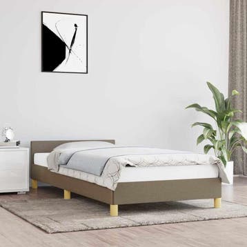 vidaXL Bedframe met hoofdeinde zonder matras 90x190 cm stof, Verzenden