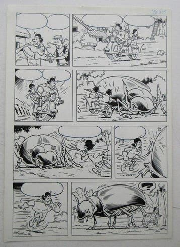Jerom 34 - Het spookpaard + originele pagina (p.4) - 1 Album, Boeken, Nieuw