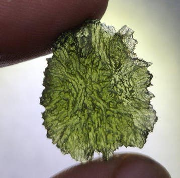 Moldaviet uit Chlum, Zuid-Bohemen - Hoogte: 27 mm - Breedte: