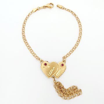Armband - 18 karaat Geel goud - Robijn, Nieuw