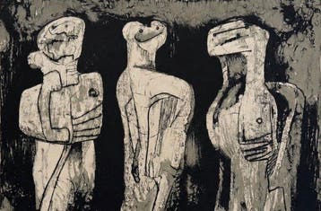 Henry Moore (1898-1986) - Three Standing Figures, Antiek en Kunst