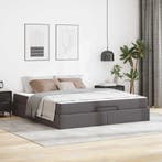 vidaXL Bedframe met matras Anders 2 pcs Grijs PVC, Verzenden