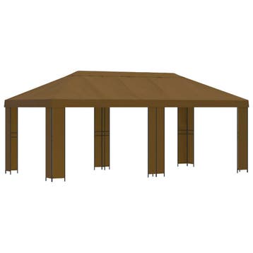 vidaXL Tuinpaviljoen 6 x 3 m Taupe Polyester en Staal 190, Tuin en Terras, Verzenden, Nieuw