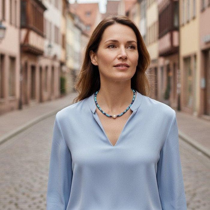 Sans prix de réserve - Collier - 18 carats Or jaune, Argent, Bijoux, Sacs & Beauté, Colliers