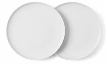 Berndorf witte porseleinen dinerborden 26 cm - set 2 stuks, Verzenden