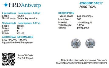 Ensemble de bijoux 2 pièces - 14 carats Or blanc - 1.10ct.