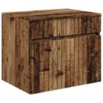 vidaXL Wandgemonteerde Badkamerkast Oud hout 59 x 44,5 x 50, Maison & Meubles, Tables | Coiffeuses, Verzenden
