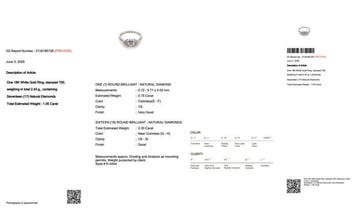 Bague - 18 carats Or blanc - 1.05ct. tw. Diamant (Naturelle), Nieuw