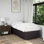 vidaXL Bedframe zonder matras 100x200 cm stof donkerbruin, Verzenden, Nieuw