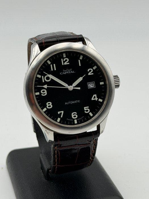 capital - military automatic swiss made - Sans prix de, Handtassen en Accessoires, Horloges | Heren