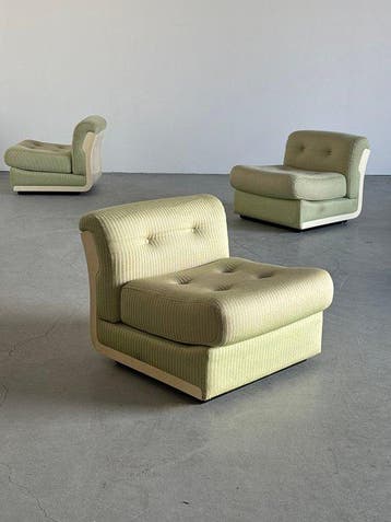 Sofa - Glasvezel, Textiel - Vintage Italiaanse modulaire