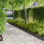 vidaXL Gazonrand 50 pcs 100 x 15 cm Staal Zwart, Verzenden